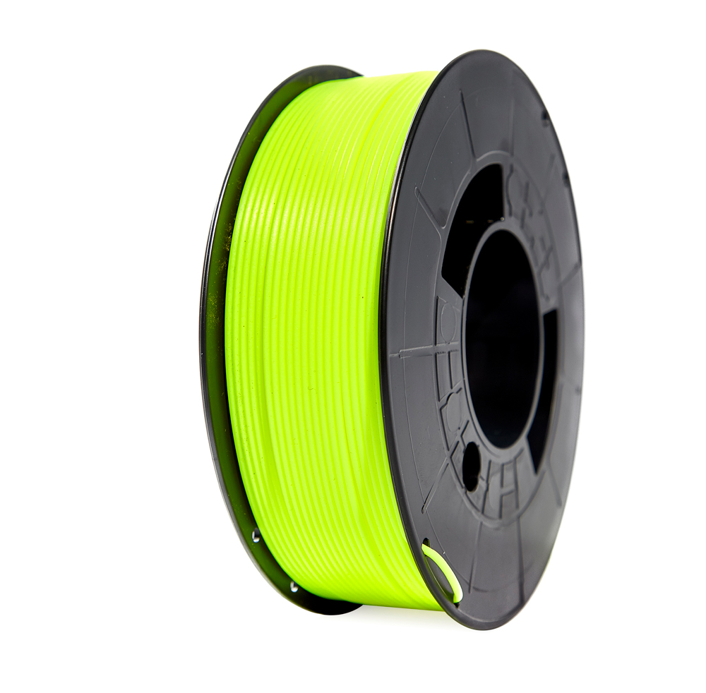 Filament 3D PLA HD - Diamètre 1.75mm - Bobine 1kg - Couleur Jaune Fluo