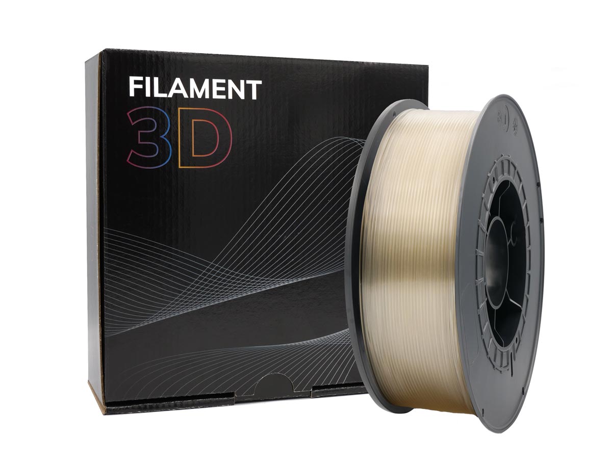 Filament PETG 3D - Diamètre 1.75mm - Bobine 1kg - Couleur Transparente