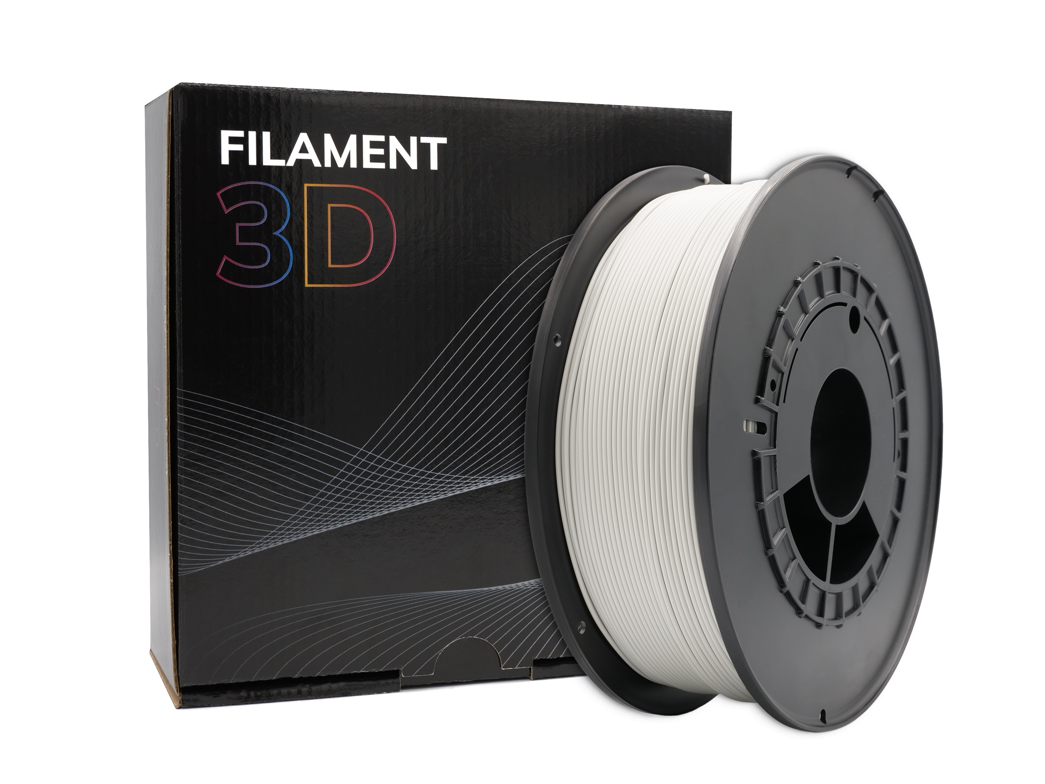 Filament PLA 3D - Diamètre 1.75mm - Bobine 1kg - Couleur Gris Clair
