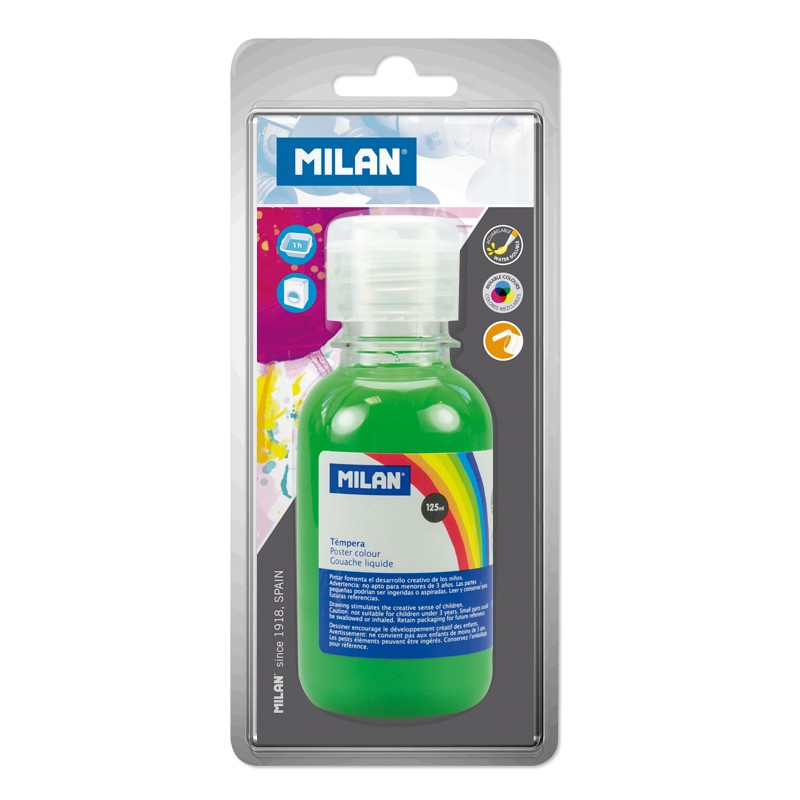 Milan Flacon Tempera 125 ml, Vert Clair