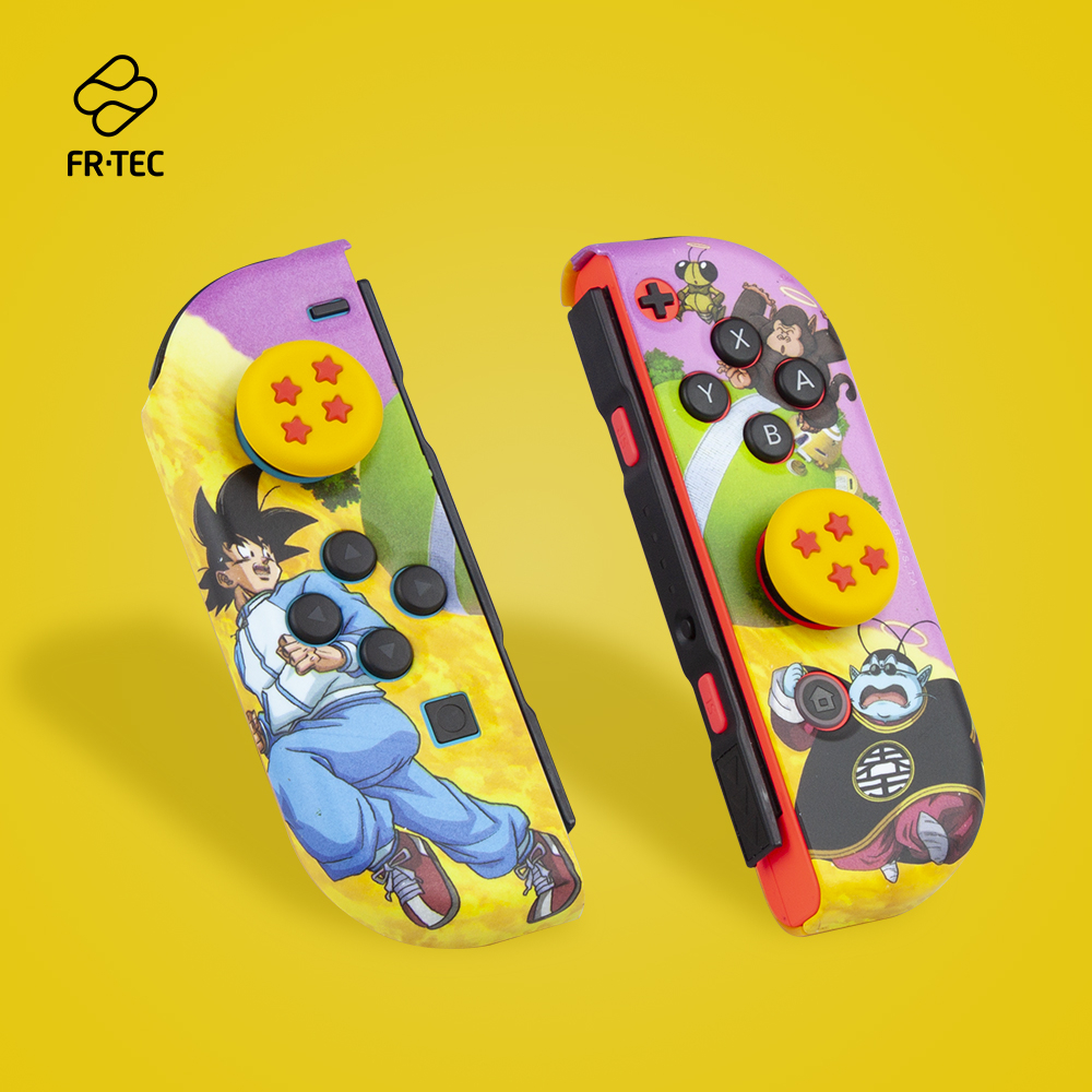 FR-TEC Combo Pack Étui de Protection Rigide pour Joycon + Poignées pour Améliorer la Prise en Main des Doigts Dragon Ball Super - Différentes Couleurs