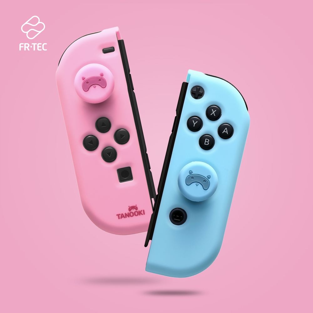 FR-TEC Coques rigides pour Switch Tanooki Combo - Améliore la prise en main des joysticks - Finition mate - Divers coloris