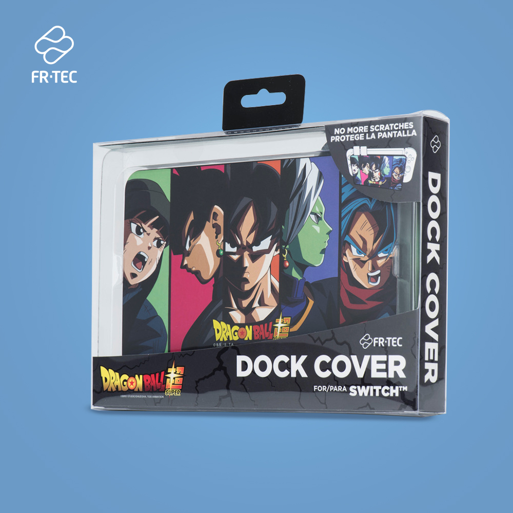 FR-TEC Dock Cover Dragon Ball Super - Protection pour Dock Console Nintendo Switch - Évite les Rayures sur l'écran - Emplacements pour 6 Jeux - Différentes Couleurs