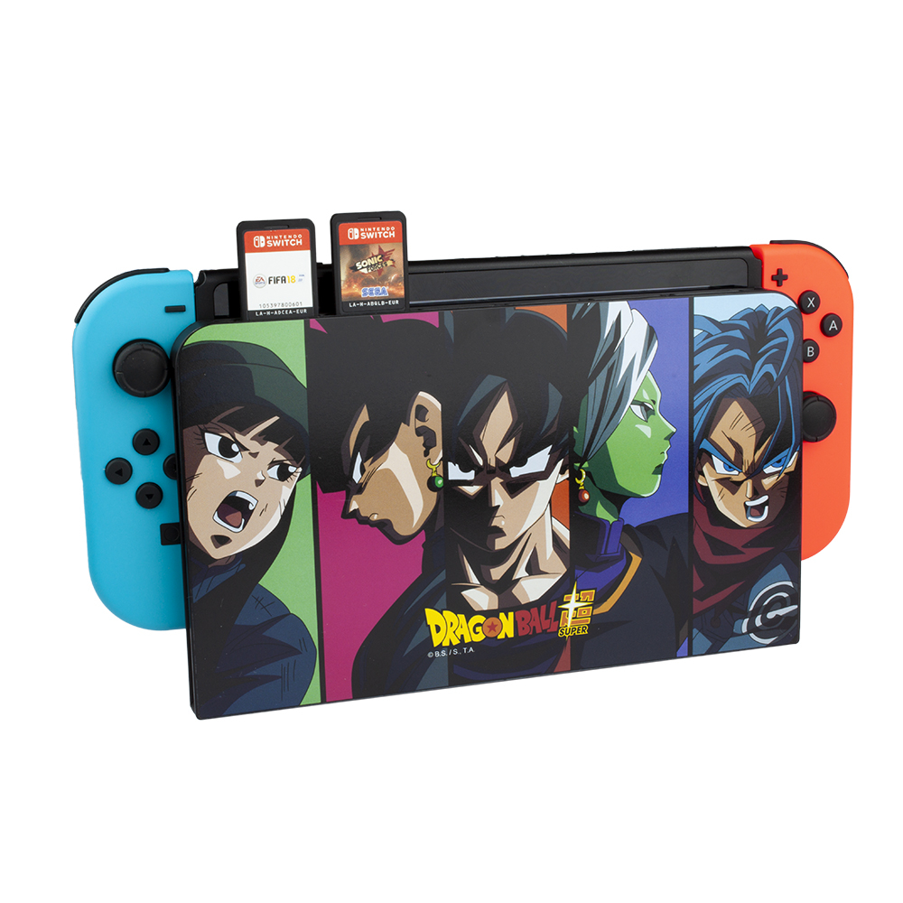 FR-TEC Dock Cover Dragon Ball Super - Protection pour Dock Console Nintendo Switch - Évite les Rayures sur l'écran - Emplacements pour 6 Jeux - Différentes Couleurs