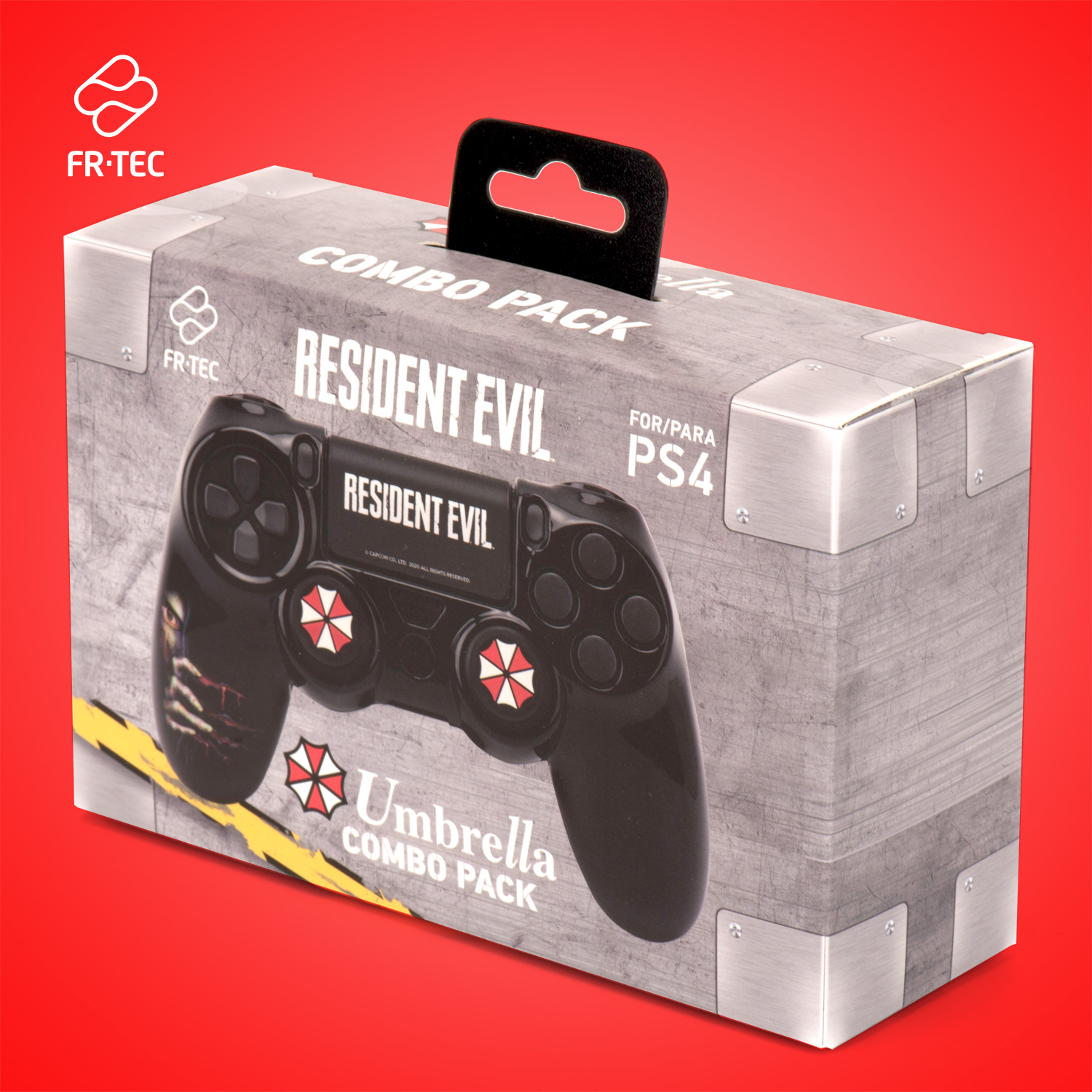 FR-TEC Étui Rigide + Poignées Parapluie Resident Evil pour Dualshock PS4 - Noir