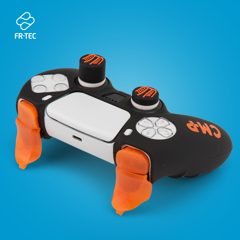 FR-TEC Kit de mise à niveau de précision pour PS5 Control Mod Pro - Accessoires, poignées, mousses et boutons en silicone - Déclencheurs avec mode de précision et de tir rapide - Outil de retrait des boutons L1 et R1 - Noir
