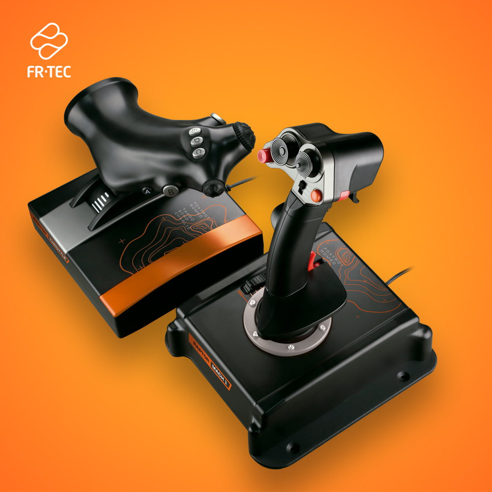 FR-TEC Levier et Accélérateur Raptor Mach1 Hotas Compatible PC - Joystick et Accélérateur - Contrôle de Vitesse - Configuration Personnalisée - 3 Switch Mémoire - Capteur Electromagnétique - Couleur Noir