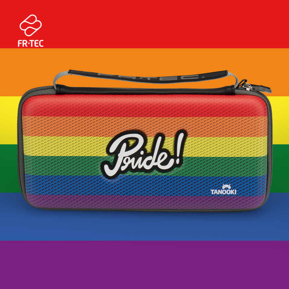 FR-TEC Tanooki Pride Étui de transport pour Nintendo Switch – Design révolutionnaire – Odeur de fruits tropicaux – Espace spécial pour les jeux – Support de console – Différentes couleurs