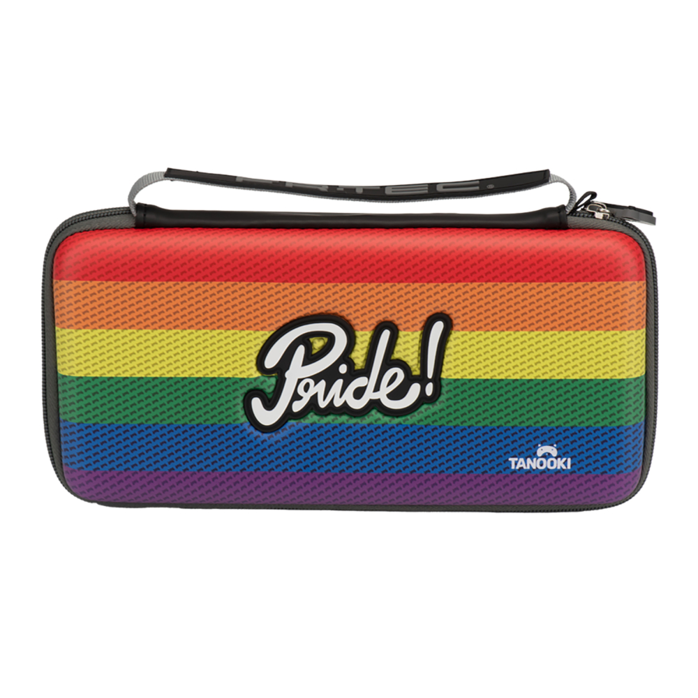 FR-TEC Tanooki Pride Étui de transport pour Nintendo Switch – Design révolutionnaire – Odeur de fruits tropicaux – Espace spécial pour les jeux – Support de console – Différentes couleurs