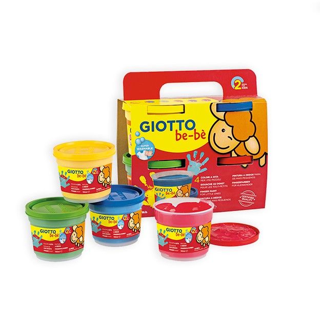  Pack 4 Flacons de Peinture au Doigt Giotto Baby