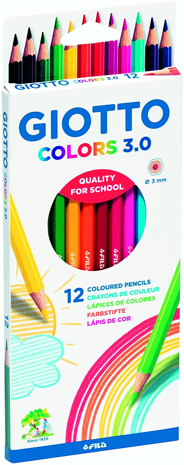 Giotto Colors 12 Crayons Hexagonaux