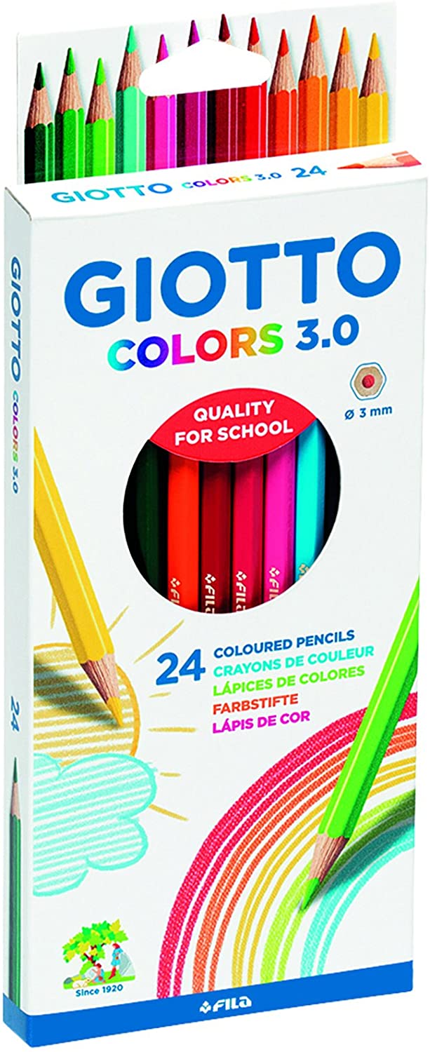 Giotto Colors 24 Crayons Hexagonaux