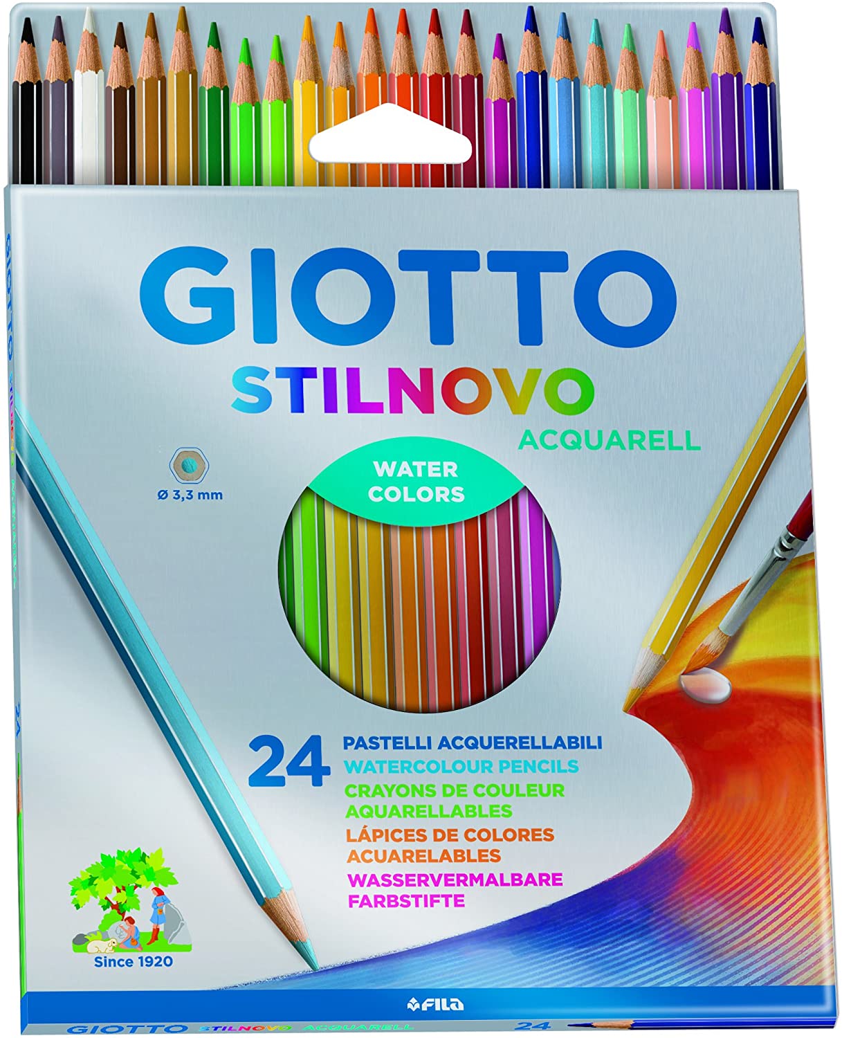 Giotto Stilnovo Acquarell 24 Crayons Aquarelle