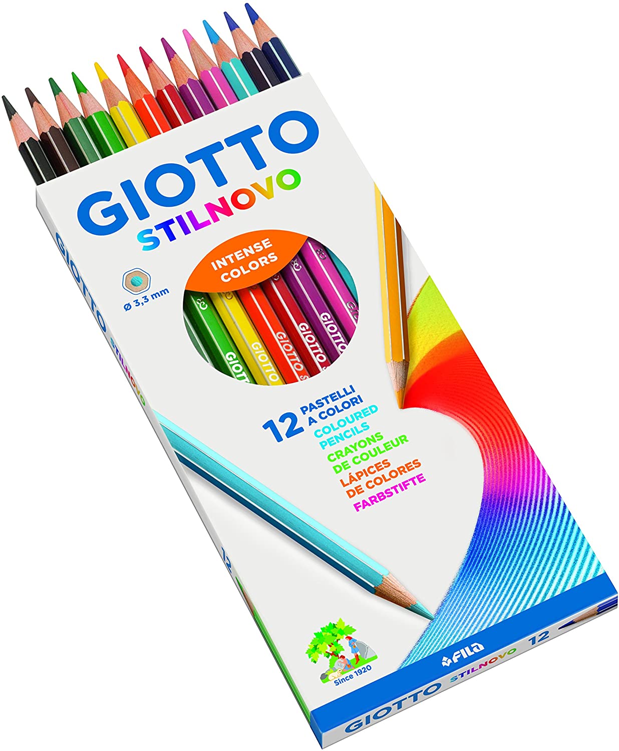 Giotto Stilnovo 12 Crayons Hexagonaux