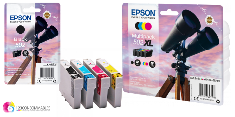 Pour Epson 502 pack de 4 cartouches - Les encriers.com
