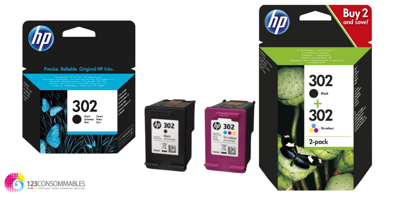 Imprimantes compatibles avec Cartouche Jet d'encre HP 302