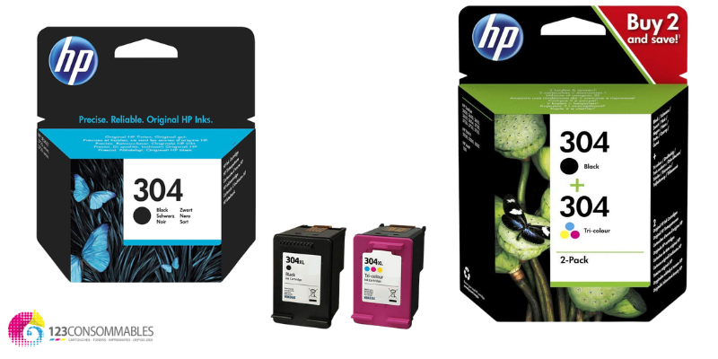 Imprimantes compatibles avec Cartouche Jet d'encre HP 304