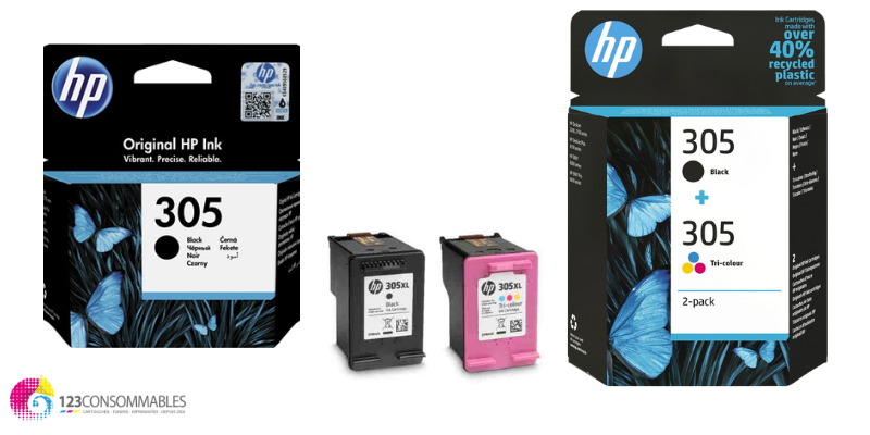 Imprimantes compatibles avec Cartouche Jet d'encre HP 305