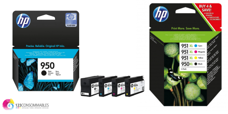 Imprimantes compatibles avec Cartouche Jet d'encre HP 950 / HP 951