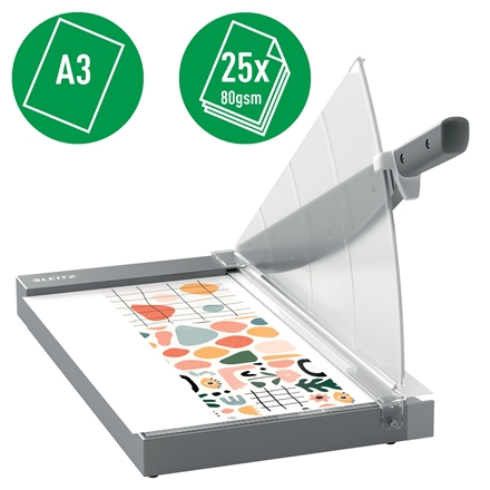 Cisaille à papier Leitz Precision Office Pro A3 - Coupe jusqu'à 25 feuilles - Format A3 - Acier rectifié avec précision