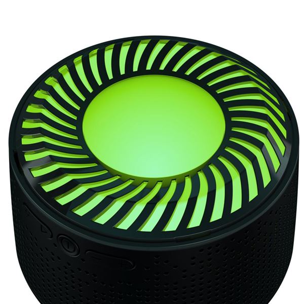 Haut-parleur XO Disco Boom Bluetooth 5.1 - 10W - USB, microSD, AUX - Lumières RVB - Jusqu'à 6 heures de lecture - Couleur noire