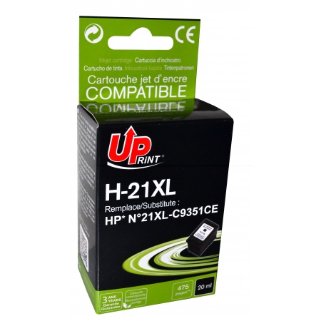 ✓ Cartouche compatible HP 21XL noir couleur Noir en stock - 123CONSOMMABLES