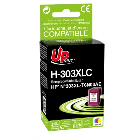 Cartouche encre UPrint compatible HP 303XL (T6N03AE) couleur
