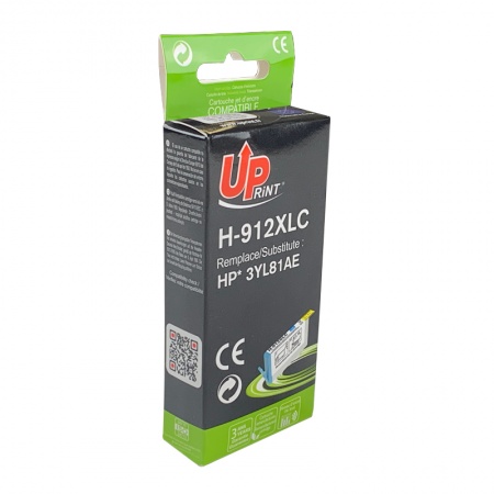 Cartouche encre UPrint compatible HP 912 XL C (3YL81AE) cyan