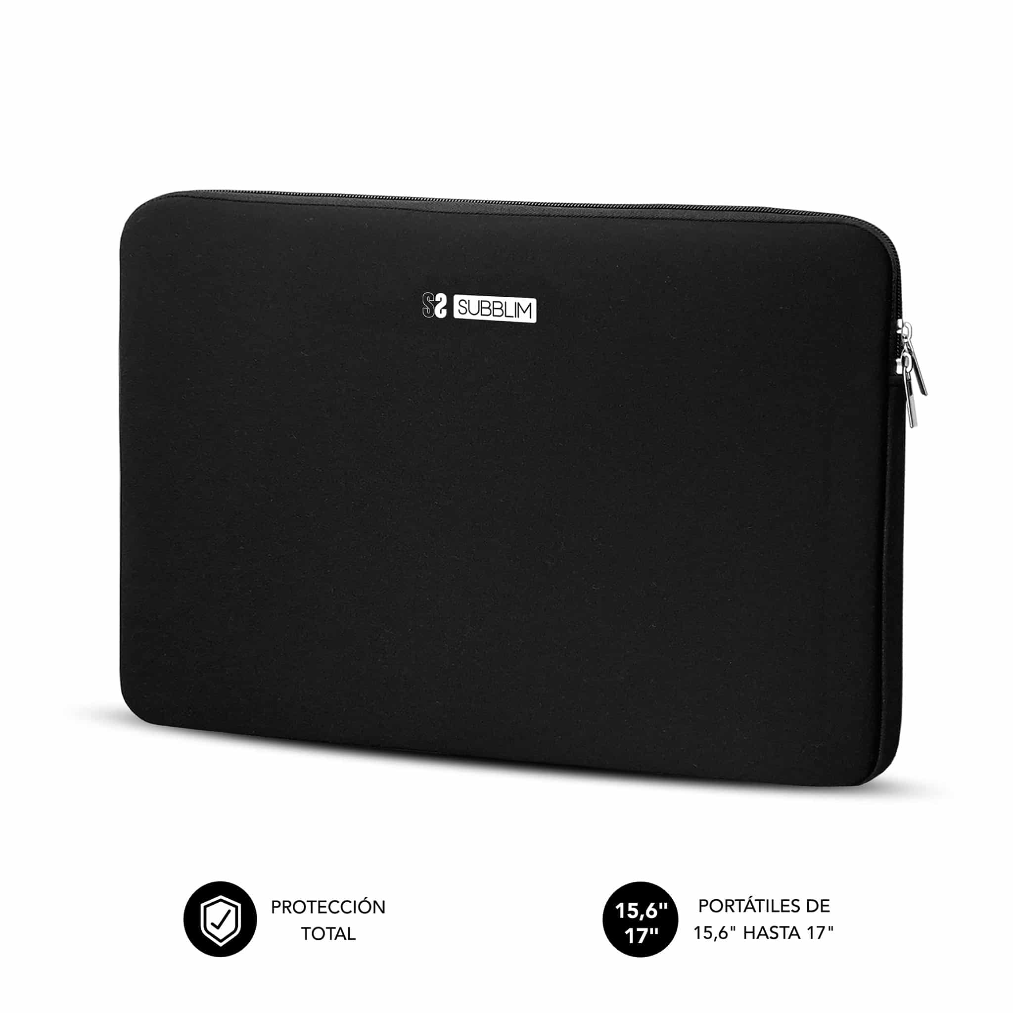 Housse pour ordinateur portable en néoprène Subblim Skin - Mesures externes 290x410x20Mm - Compatible avec Macbook Pro 16 pouces et plus - Protection en néoprène épais - Couleur noire