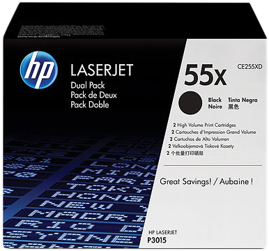 HP Toner 55X (CE255XD) Multipack Noir