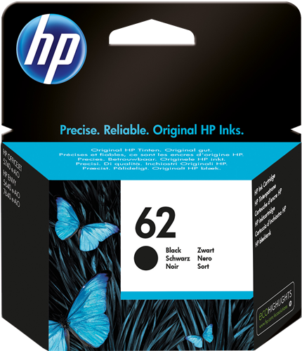 HP Cartouches d'encres noire et couleurs N°62 