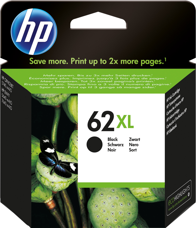 ✓ HP Cartouche encre 62XL noir couleur Noir en stock - 123CONSOMMABLES