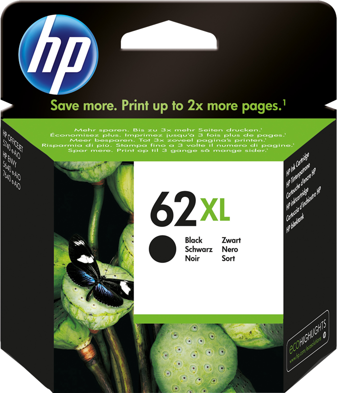 ✓ HP cartouche encre 62 noir couleur Noir en stock - 123CONSOMMABLES