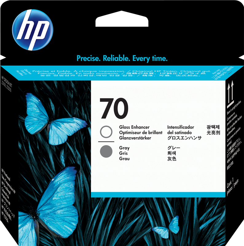 HP Tête d'impression 70 (C9410A) transparent / Gris