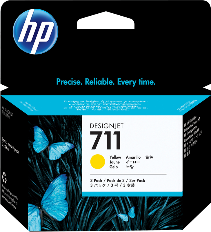 HP Multipack 711 (CZ136A) jaune