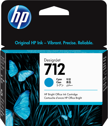 HP Cartouche encre 712 (3ED67A) cyan