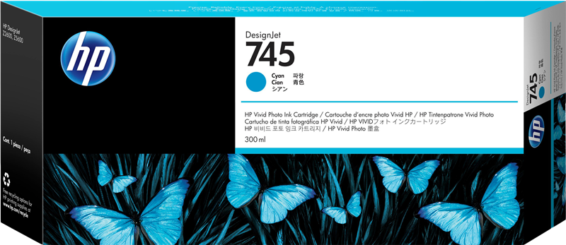 HP Cartouche encre 745 (F9K03A) Cyan