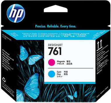 HP Tête d'impression 761 (CH646A) Cyan / Magenta