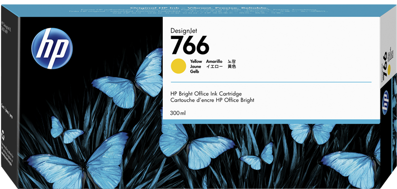 HP Cartouche encre 766 (P2V91A) jaune