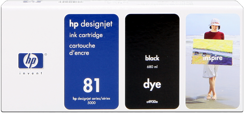 HP Cartouche encre 81 (C4930A) noir