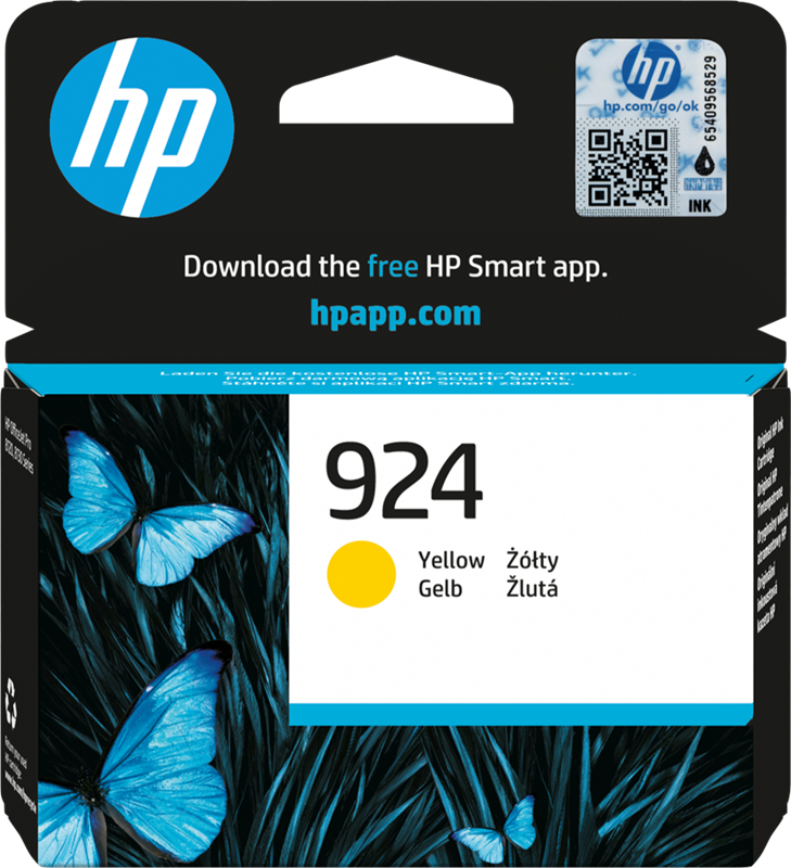 HP 924 Jaune Cartouche d'encre 4K0U5NE