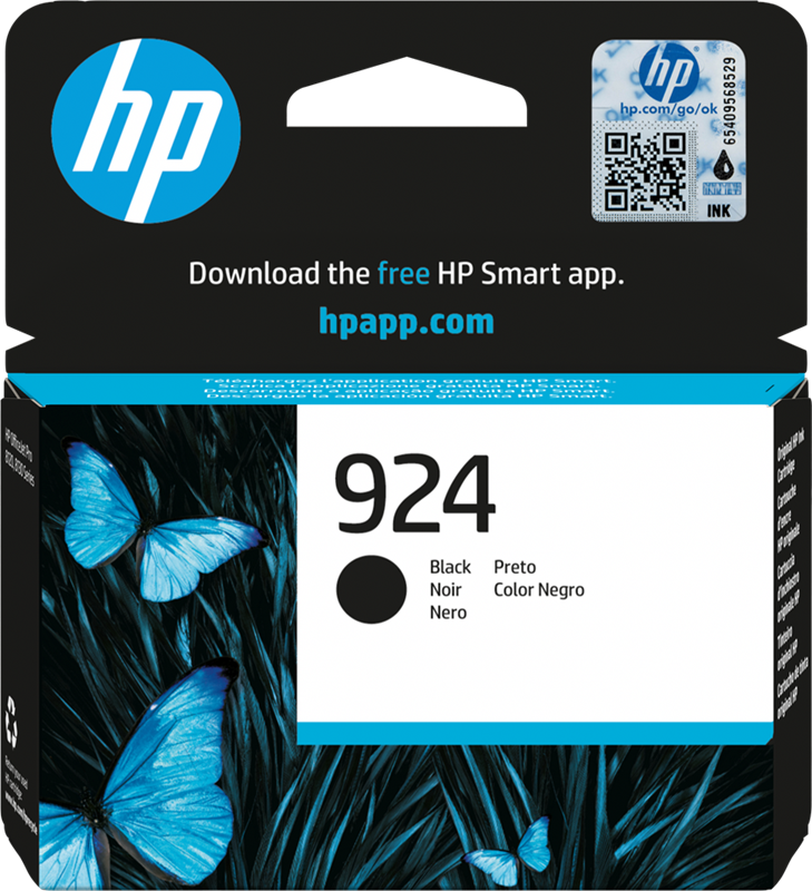 HP 924 Noir Cartouche d'encre 4K0U6NE