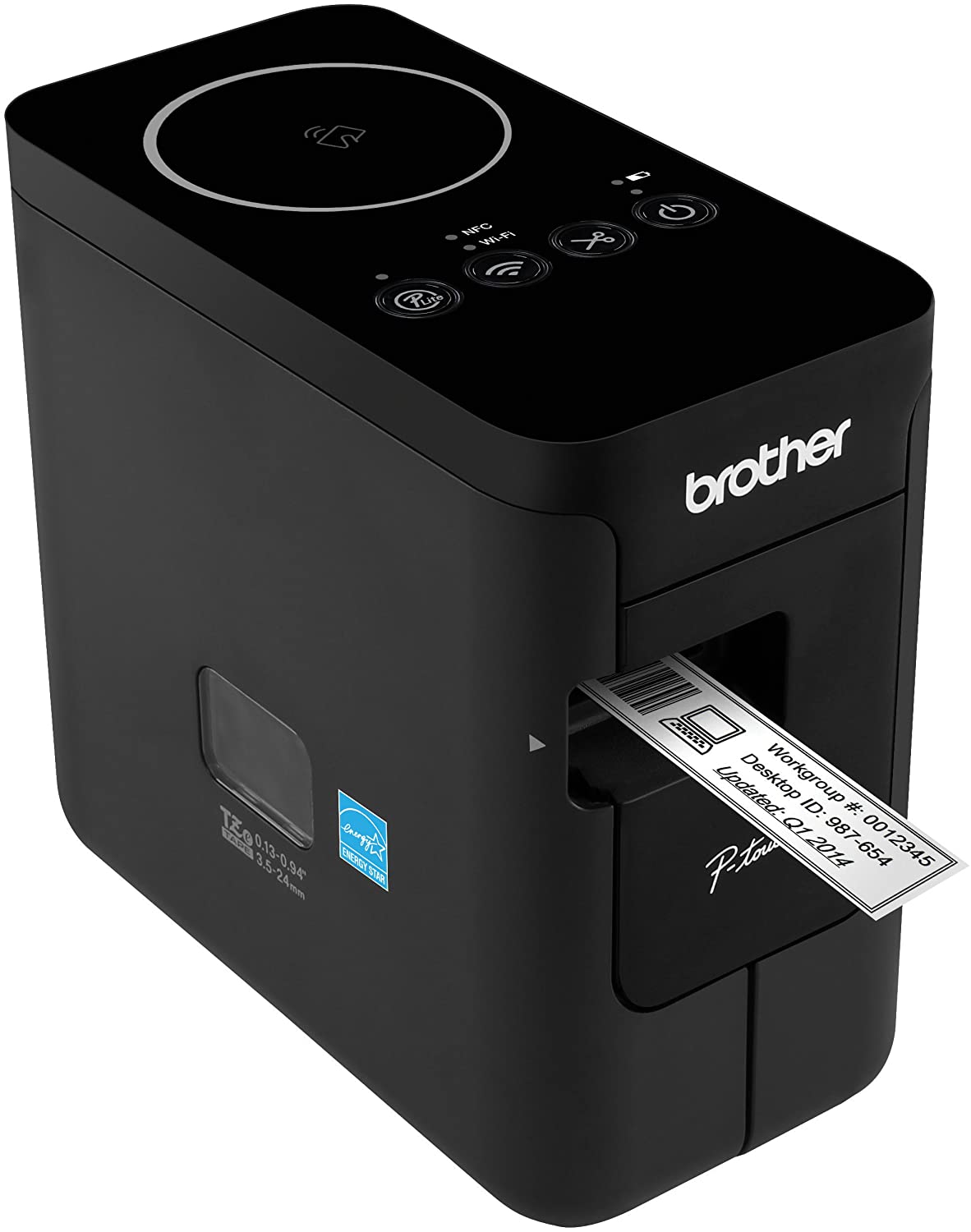 Imprimante d'étiquettes électroniques professionnelle Brother PTP750W WiFi - USB, NFC - Vitesse 30mms - Résolution 180x360dpi