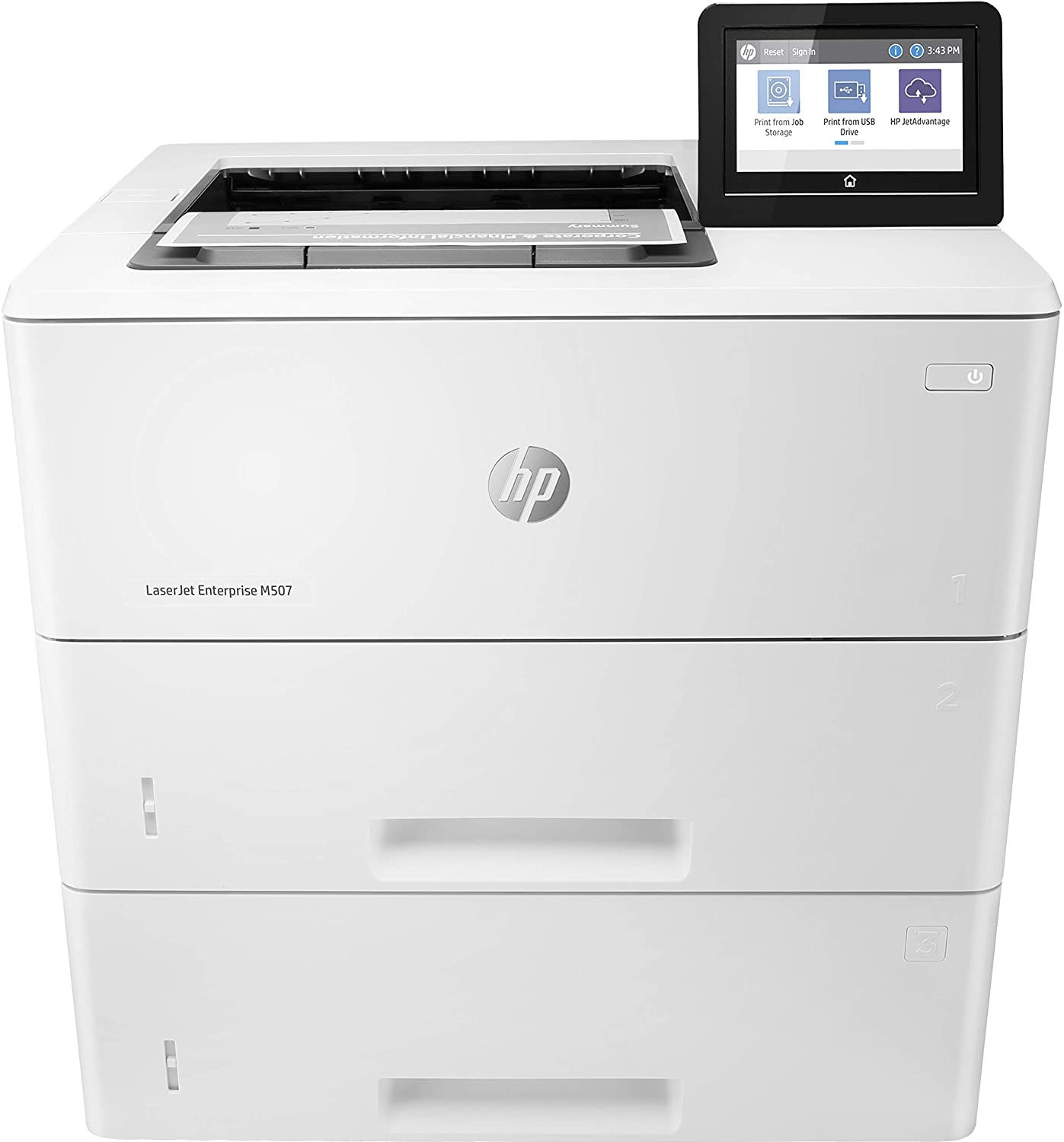 Imprimante laser monochrome HP LaserJet Enterprise M507x recto verso Wi-Fi 43 ppm