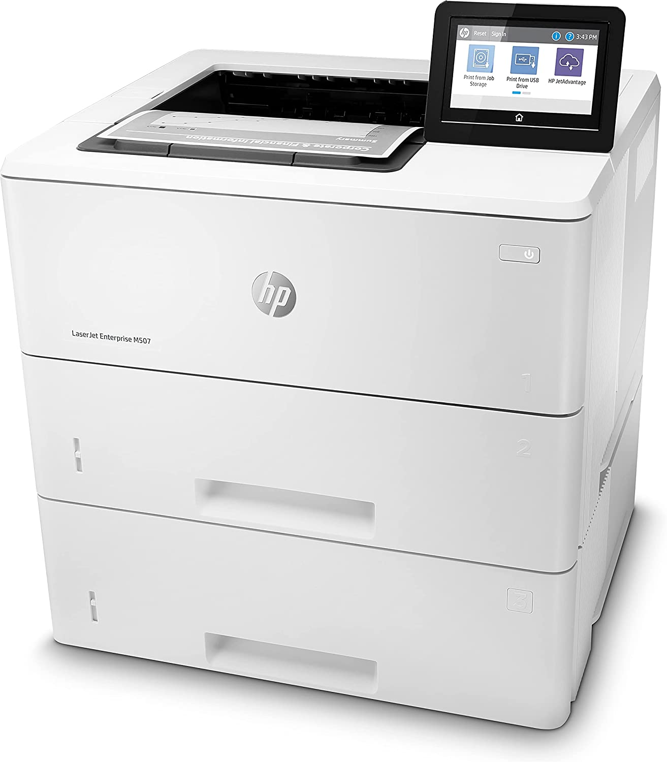 Imprimante laser monochrome HP LaserJet Enterprise M507x recto verso Wi-Fi 43 ppm