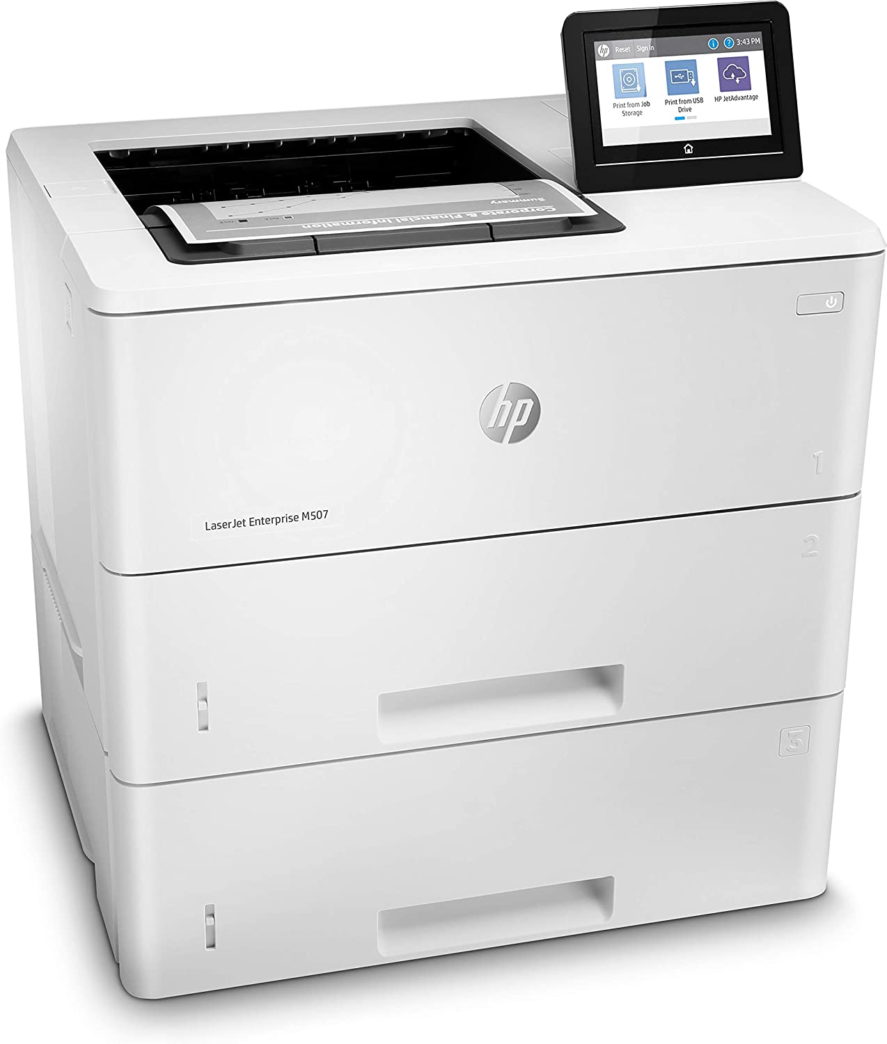 Imprimante laser monochrome HP LaserJet Enterprise M507x recto verso Wi-Fi 43 ppm