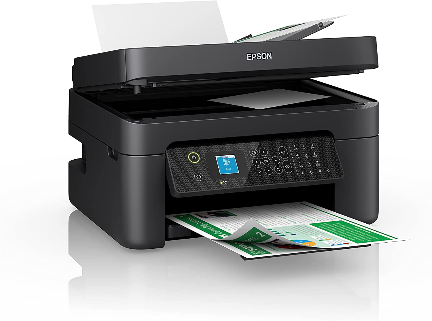 Imprimante multifonction Epson Workforce WF2930DWF Fax couleur recto verso Wi-Fi 33 ppm