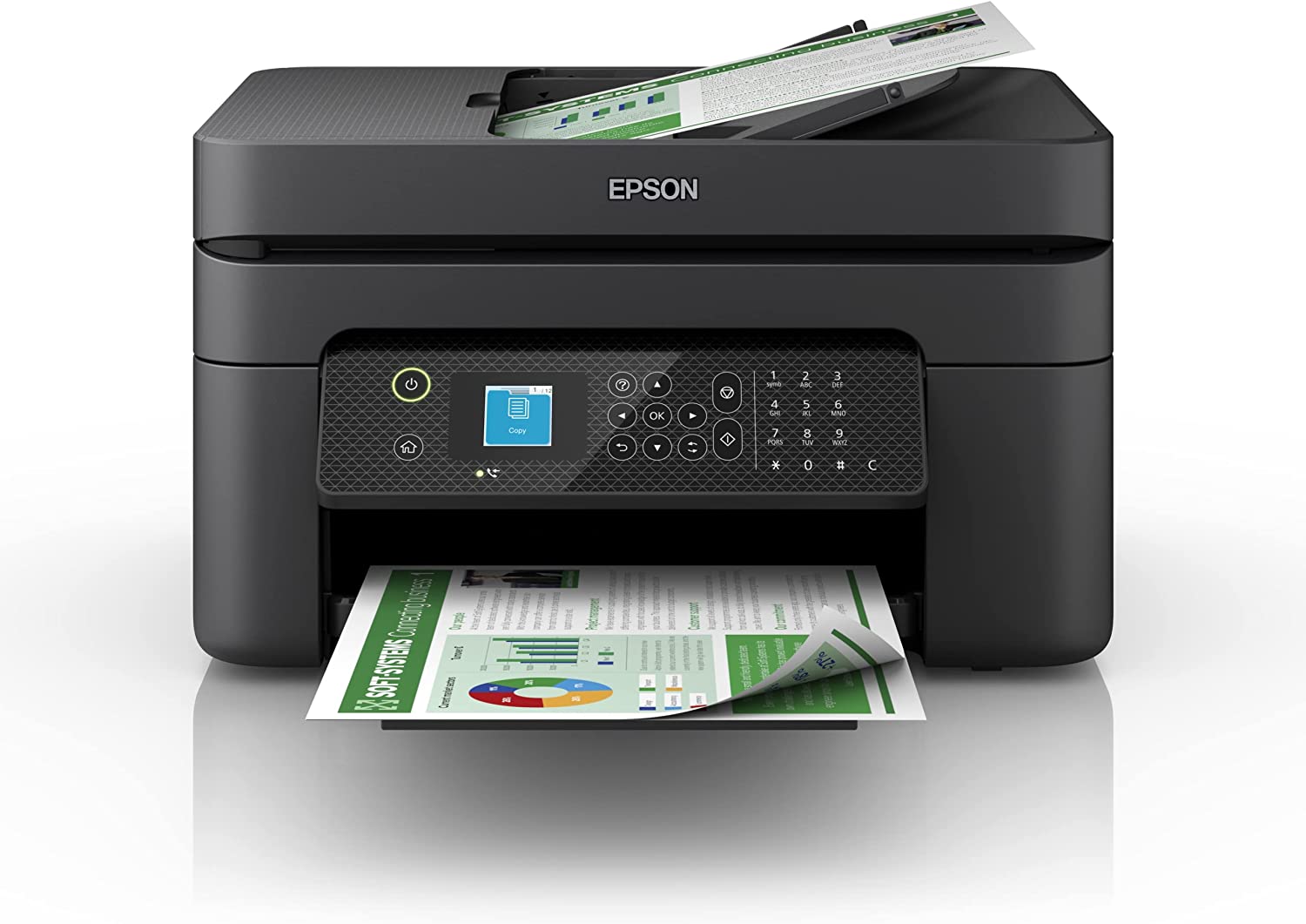 Imprimante multifonction Epson Workforce WF2930DWF Fax couleur recto verso Wi-Fi 33 ppm