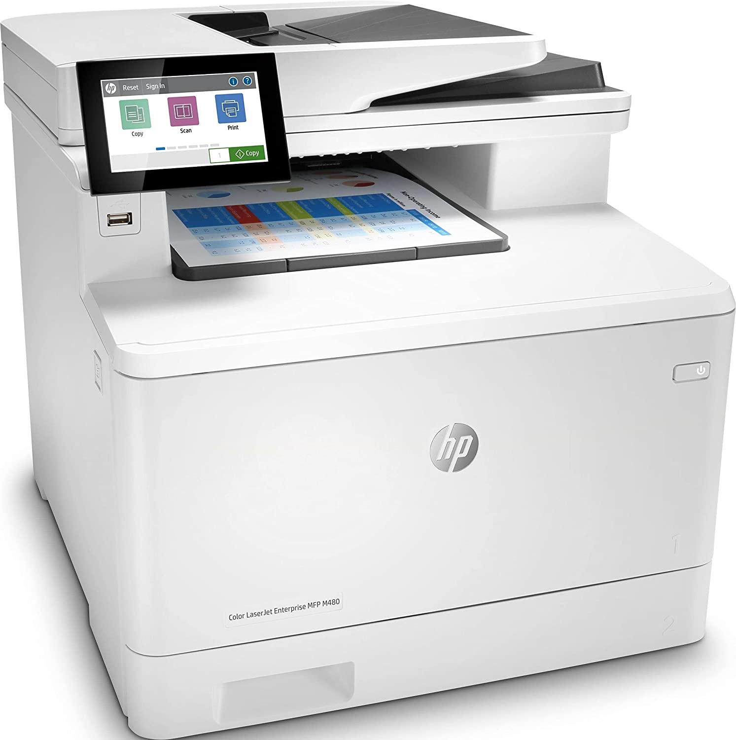 Imprimante multifonction laser couleur recto verso HP LaserJet Enterprise M480f 27 ppm