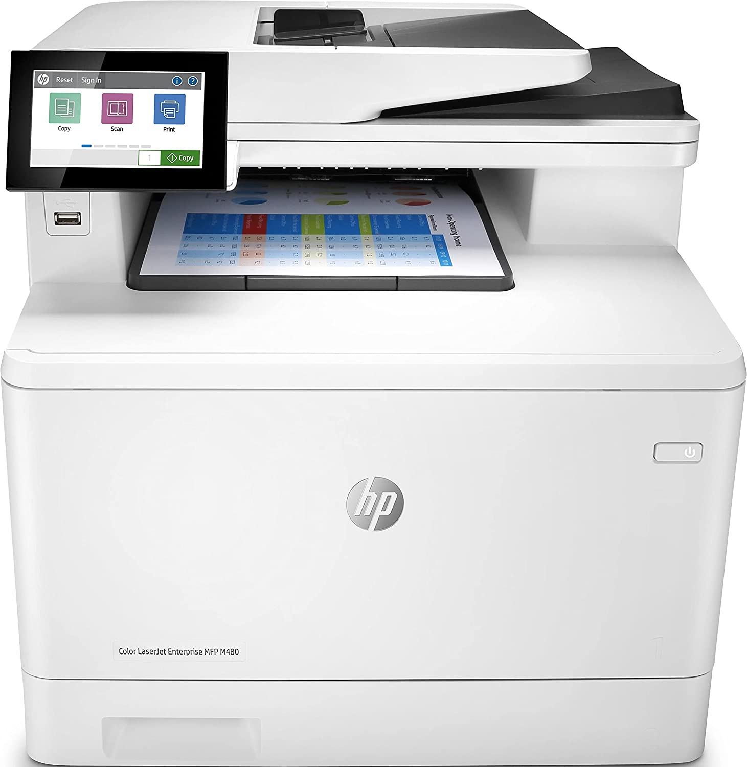 Imprimante multifonction laser couleur recto verso HP LaserJet Enterprise M480f 27 ppm